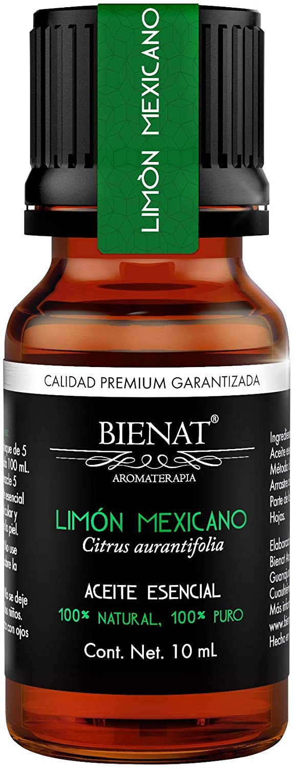 BIENAT Aromaterapia Aceite Esencial de Limón Mexicano 10mL