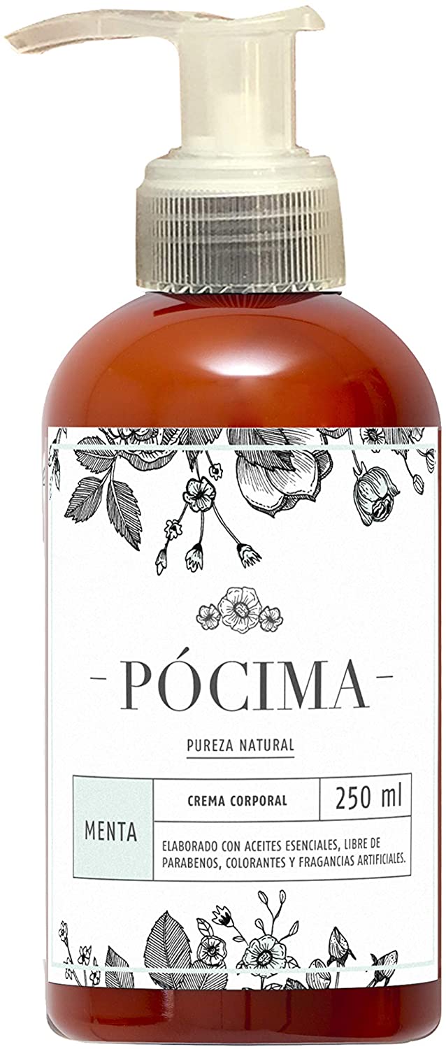 Crema Corporal con aceite Esencial de Menta y Aloe Vera Orgánico 250 ml 