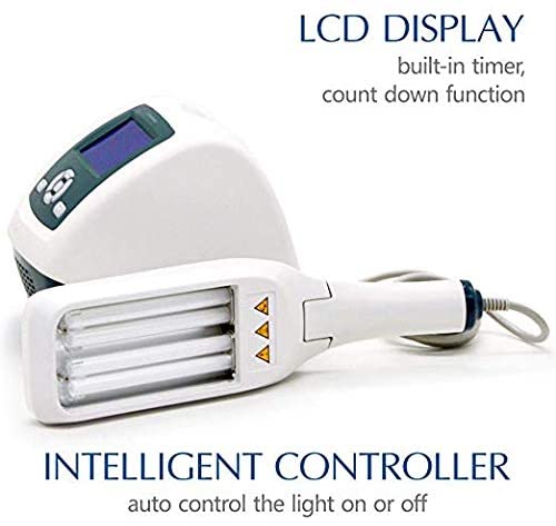 Lámpara de fototerapia UV portátil con dos bombillas