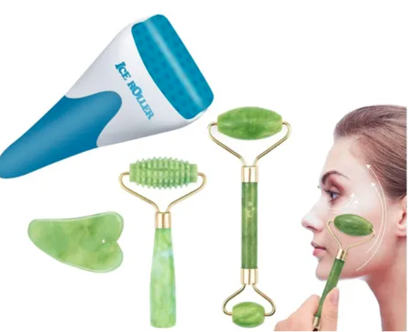 Masajeador De Jade Antiedad Rodillo De Jade 4pcs